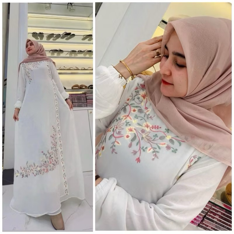 GAMIS BORDIR ACEH MEWAH KUALITAS BUTIK ORIGINAL