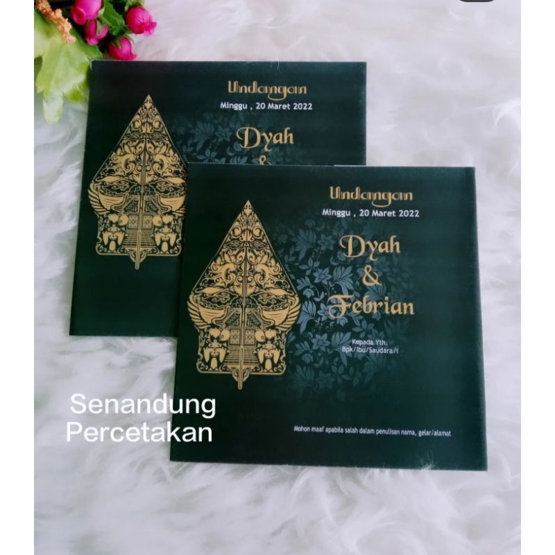 PREMIUM Undangan pernikahan Khitanan Glossy design custom mewah murah adat jawa