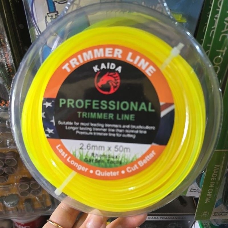 tali senar mesin rumput / tali plastik mesin rumput / tali senar 2.6 x 50m