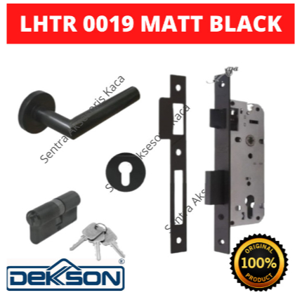 Handle Dekkson Gagang Pintu Kayu Dekson LHTR 0019 Black Hitam