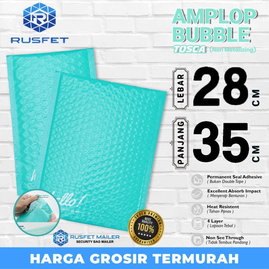 

Amplop bubble murah bubble mailer polybubble packing tosca 28x35 cm