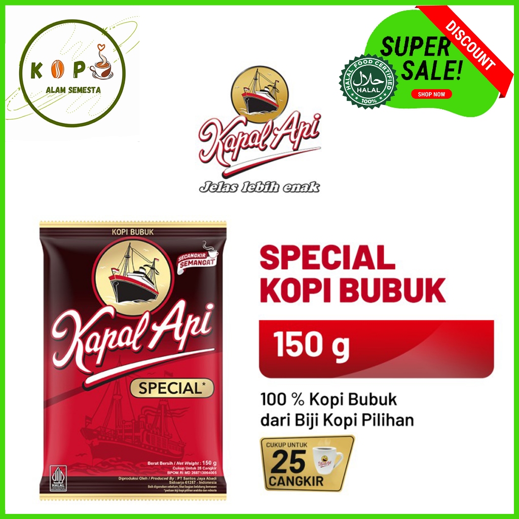 

KAPAL API Special Merah 150gr Kopi Bubuk