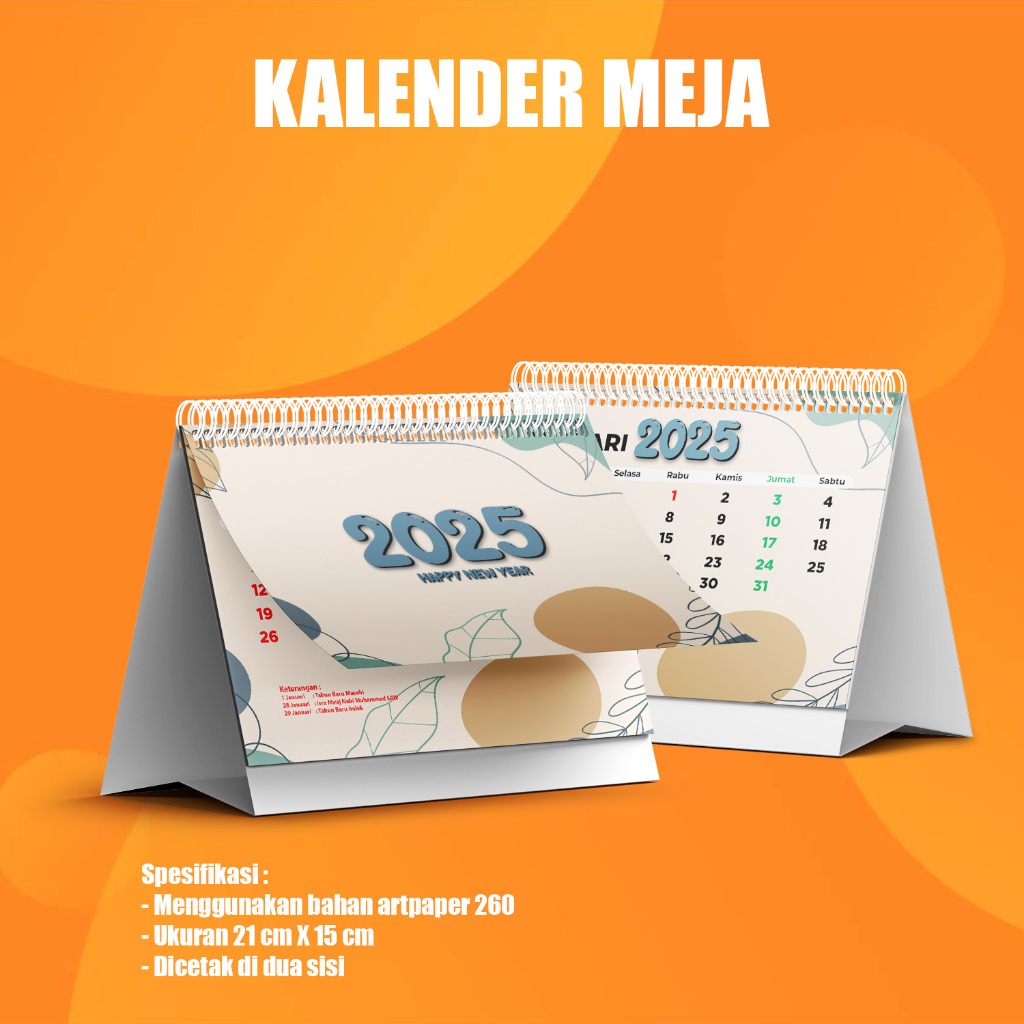 

Kalender Meja | Kalender Duduk Dua Sisi Custom Premium II Kalender 2025