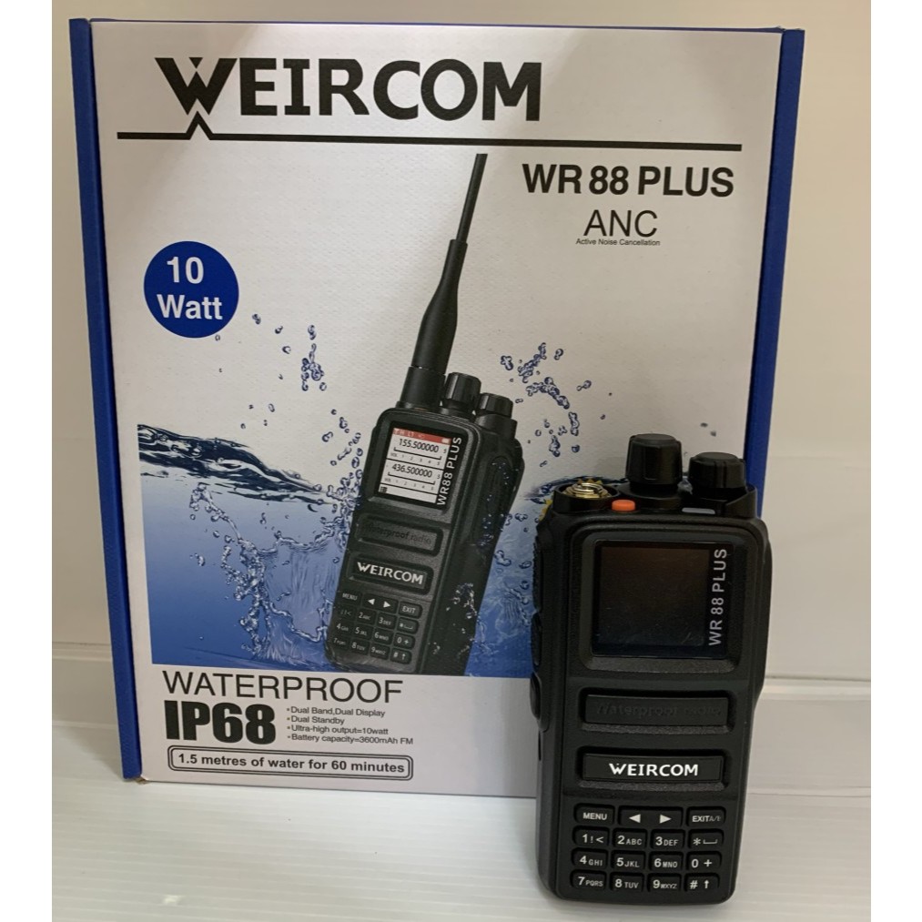 HT HANDY TALKIE WEIRCOM WR 88 PLUS 10 WATT DUAL BAND WATERPROOF
