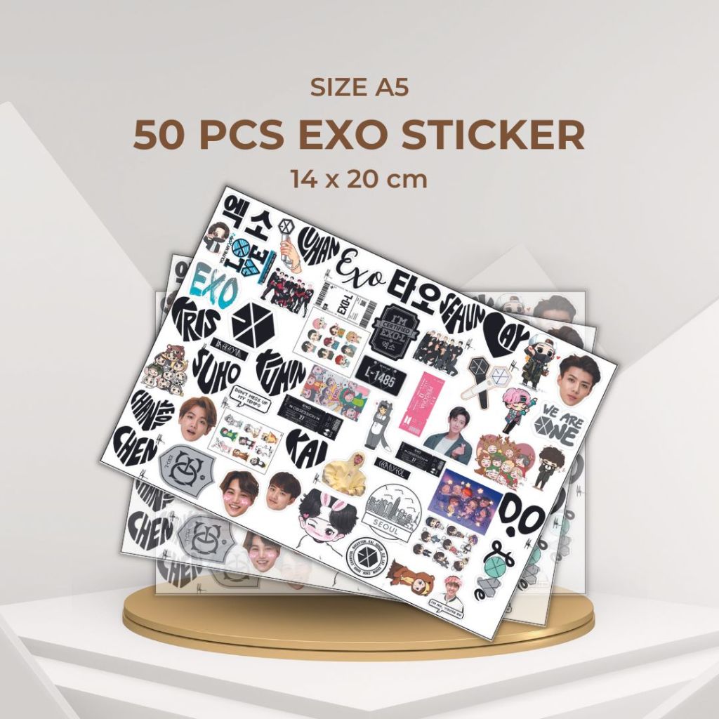 

50 PCS STICKER EXO PAKET STICKER TUMBLR EXO STICKER TUMBLR EX0 STICKER EXO CUTE STIKER SCRAPBOOK EX0