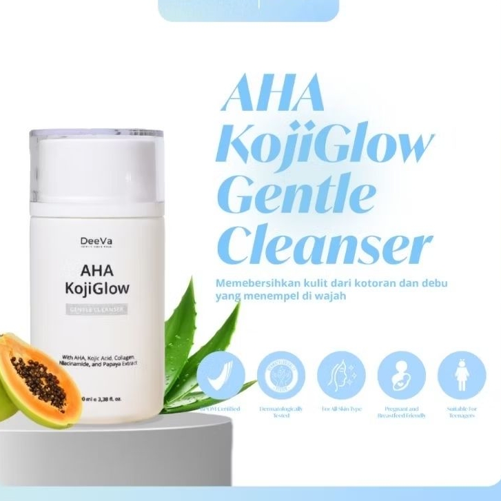 DEEVA AHA KOJIC FACIAP WASH / DEEVA FACIAL WASH / Sabub Deeva / Deeva Exfoliasi