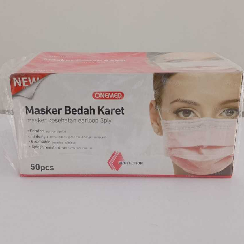 MASKER BEDAH KARET ONEMED ISI 50 PCS