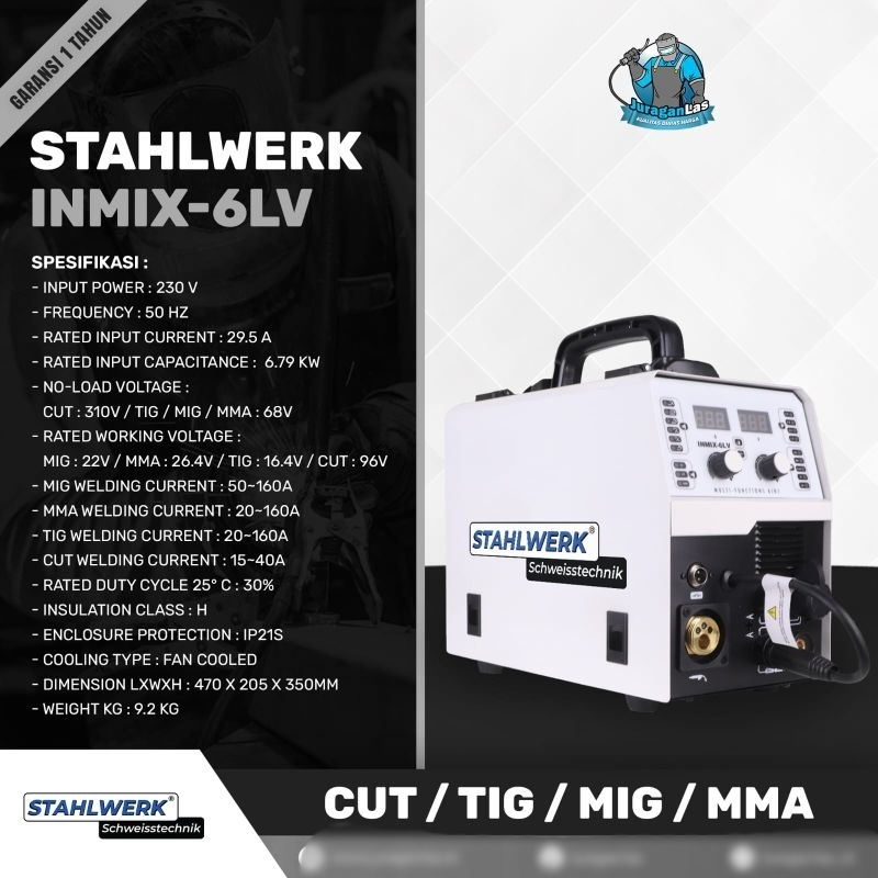 Stahlwerk INMIX-6LV MIG TIG CUT & MMA Welding Machine