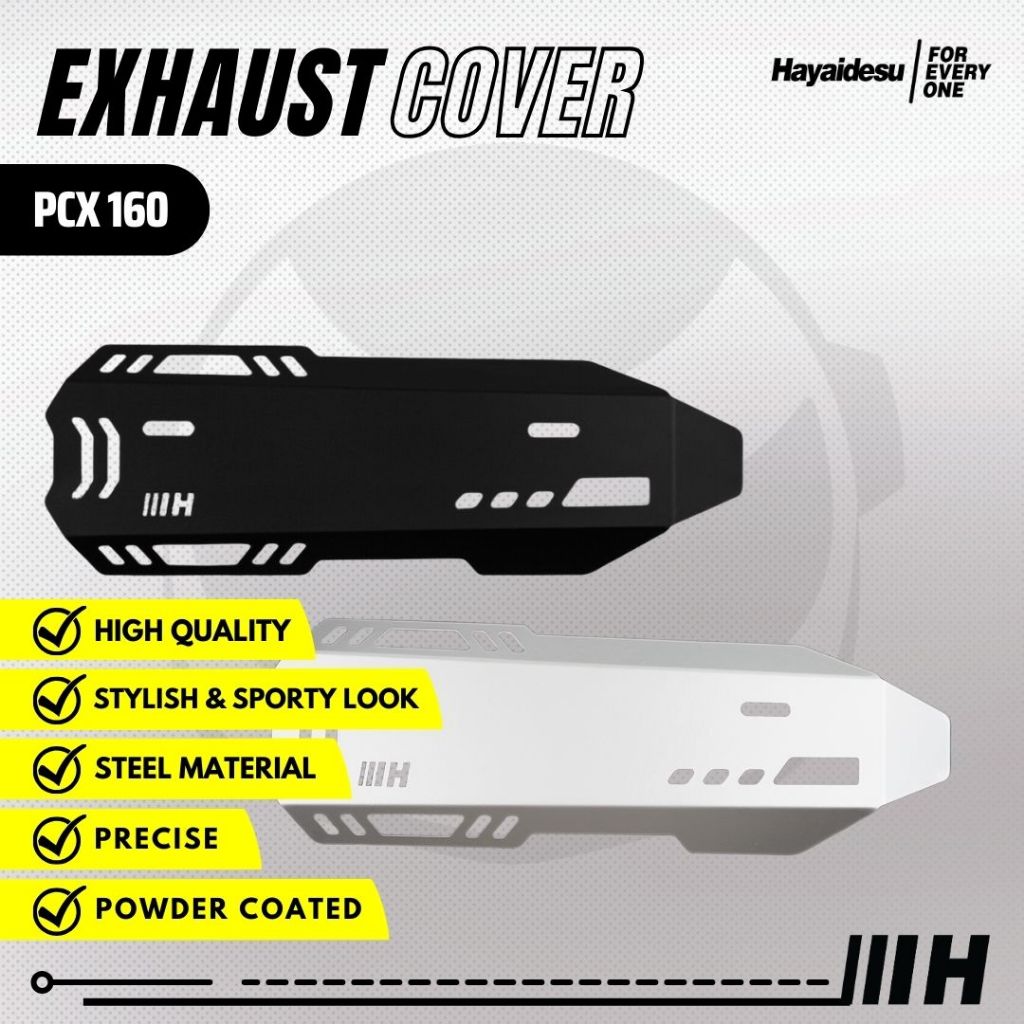 Hayaidesu Exhaust Cover PCX 160 (2021-2025) Tameng Pelindung Knalpot Motor PCX 160