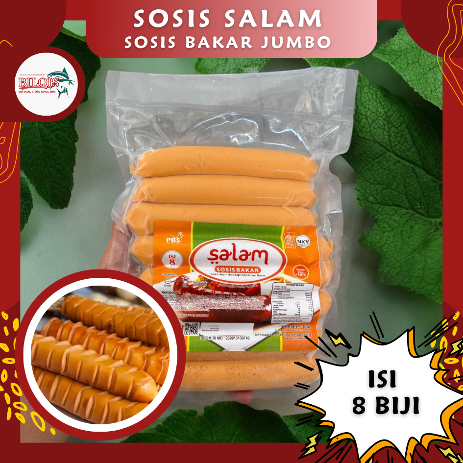 Sosis Bakar Jumbo / Sosis Salam / Sosis Bakar / Sosis Salam isi 8