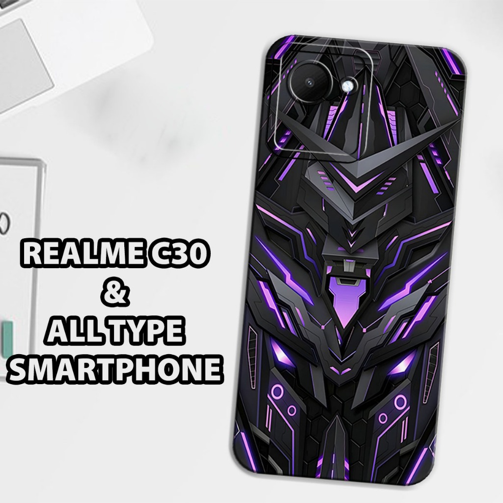 (GC11) Softcase karet Hp REALME C30 | Case Motif Gambar Mecha | Case REALME C30 Silikon Tpu Pro Came