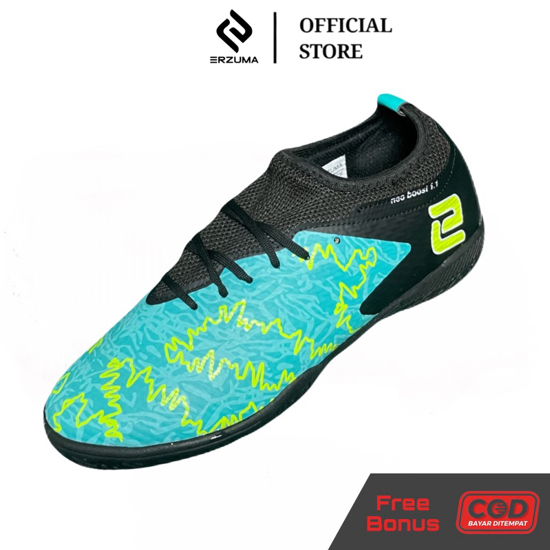 ERZUMA - Sepatu Futsal Neo Boost 1.1 IN Hitam Tosca Original
