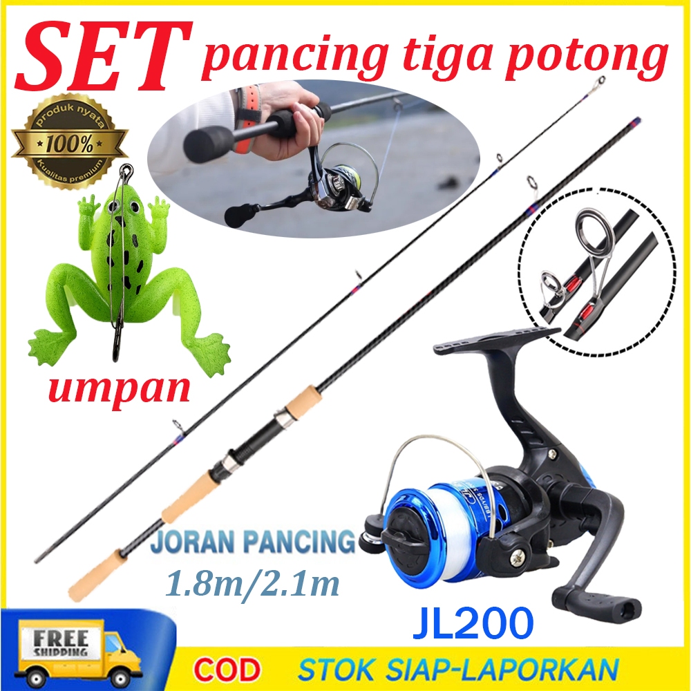 Lucky Man - Joran Pancing Spinning Reel Murah Set Joran Pancing Lengkap 1 Set Alat Pancing