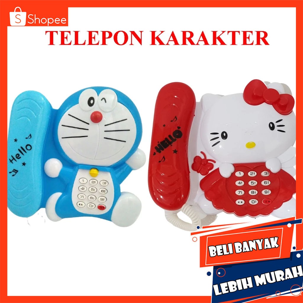 MAINAN EDUKASI MAINAN TELEPON DORAEMON MAINAN ANAK