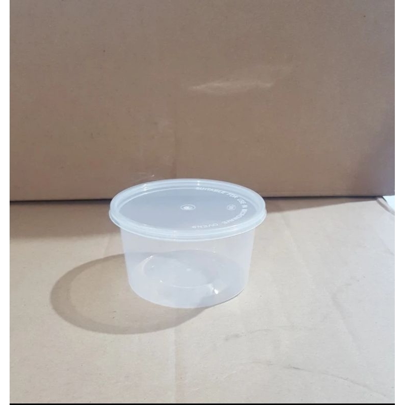 Mangkok Plastik / Mangkuk Thinwall / Cup Pudding 300ml + Tutup