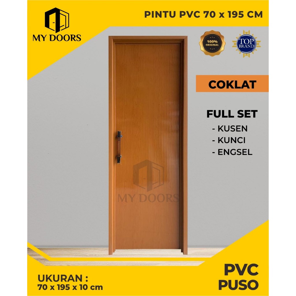 Pintu Kamar Mandi PVC - Pintu Toilet Bahan Tebal