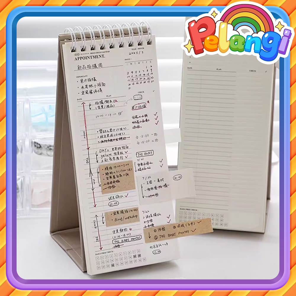 

dipasang di dinding Planner Notebook Buku Tulis Kalender Berdiri Planner Multifungsi Buku Catatan Lucu Buku Jurnal Aesthetic