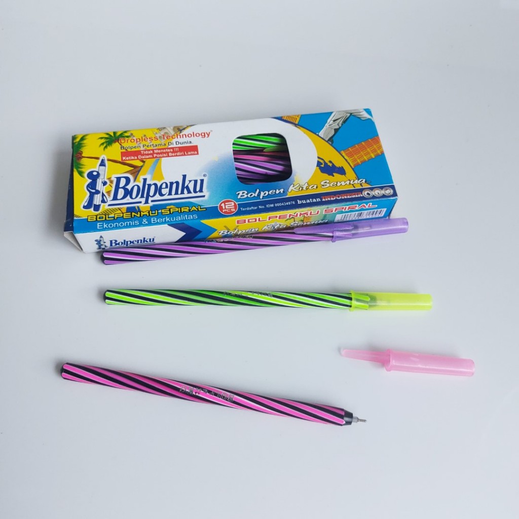 

1 LUSIN Pulpen Ulir Bolpenku Tinta Hitam - Murah Meriah