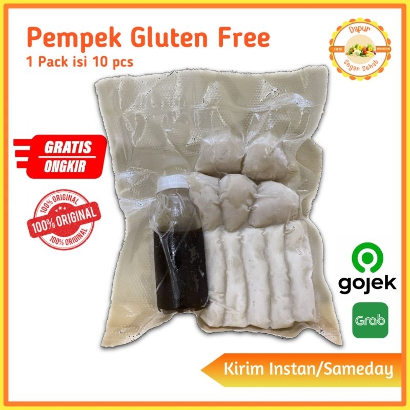 

Pempek Gluten Free Ikan Tengiri Asli isi 10 pcs Free Cuko Frozen Food Fresh