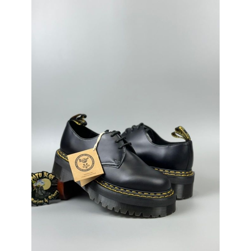 Dr Martens 1461 Quad Double Stitch Black Paris