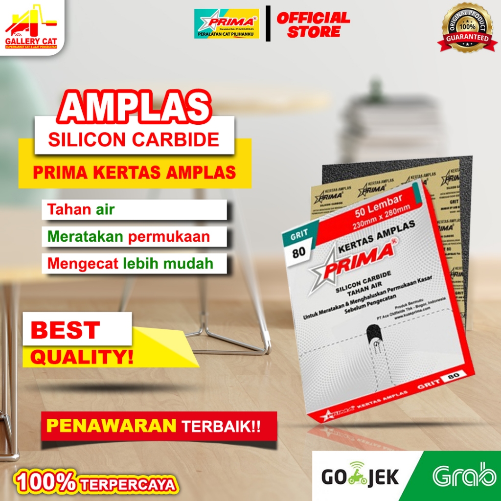 Prima amlas paper/kertas amplas/kertas gosok silicon carbide tahan air