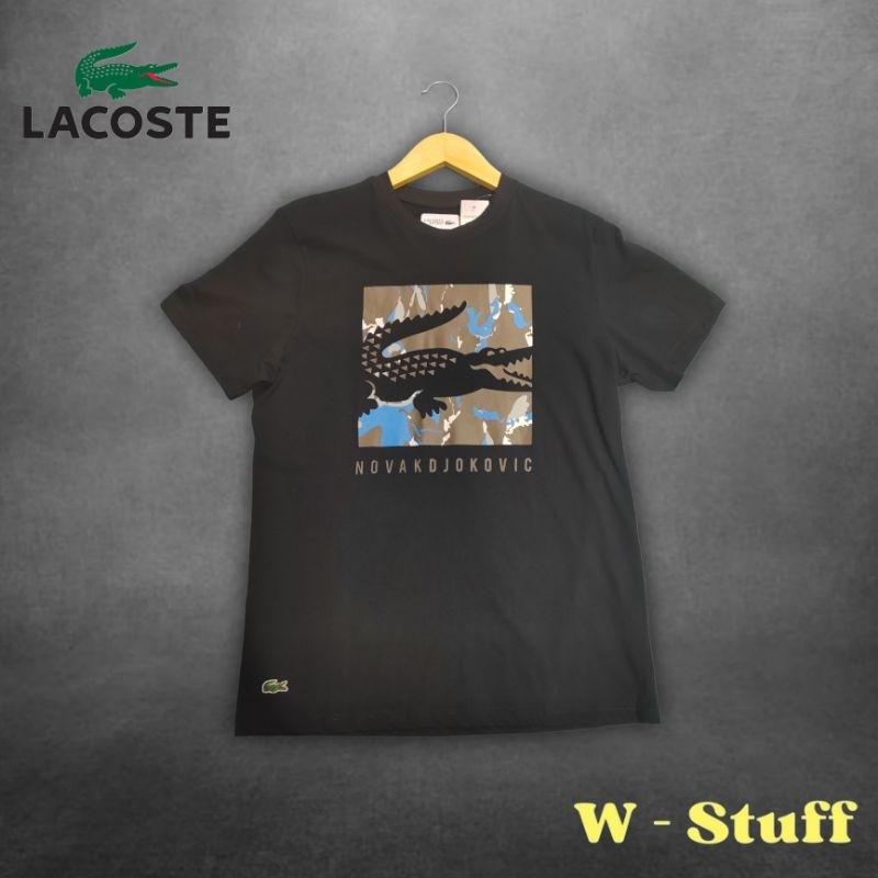 Lacoste Men's Sport Novac Djokovic Camo Croc Logo T-shirt