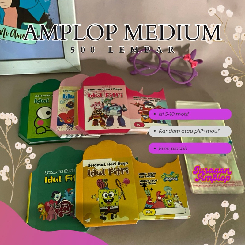 

(500 LEMBAR) AMPLOP LEBARAN UKURAN SEDANG KROAK