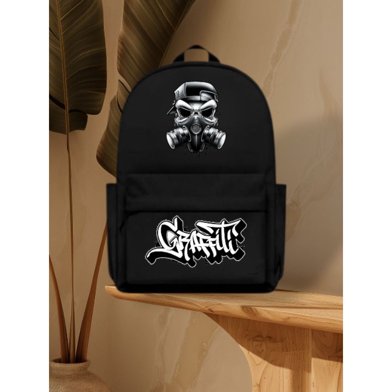 ransel laptop sekolah tas ransel backpack distro pria wanita remaja SD SMP SMA motif gambar grafity