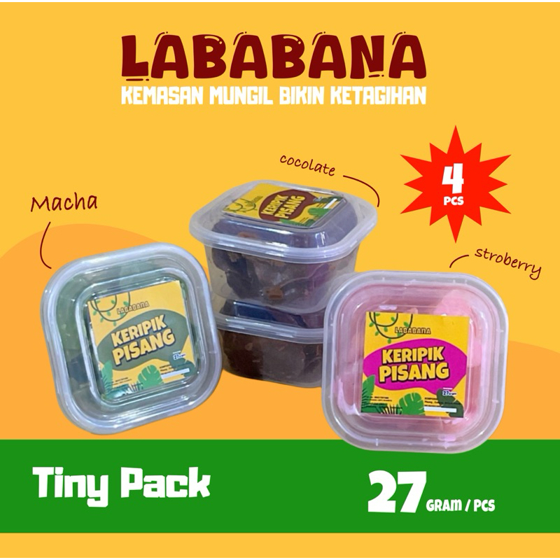 

Keripik Pisang Cokelat Lababana Tiny Pack isi 4pcs