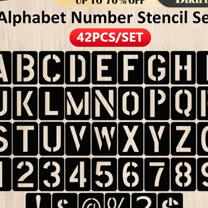

Wah Lettering Stencil Set Cetakan Huruf Stensil Penggaris Cetakan Huruf Angka Butterfly