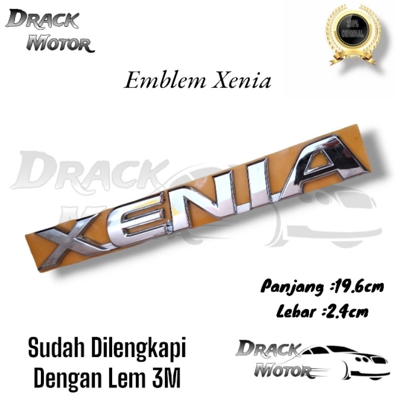 Emblem Tulisan Xenia Original Daihatsu Xenia // Emblem Tulisan Xenia Chrome Original Bagasi Belakang