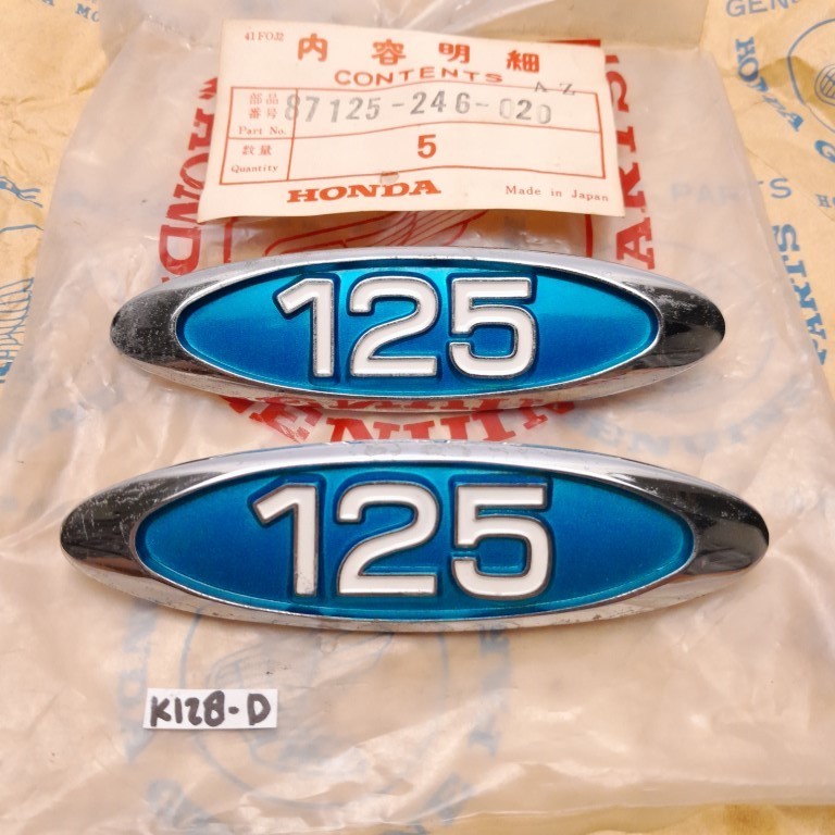 HONDA CB125 Twin CB125T EMBLEM BOK AKI ORIGINAL