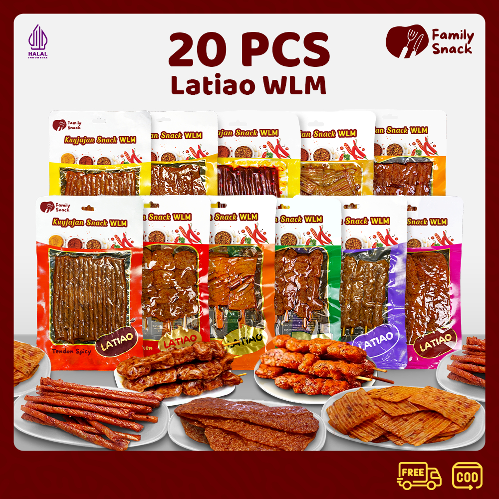

Family Snack - [20Pcs] [Halal] Gluten Spicy Tofu Latiao Halal Cemilan Snack a Vegetarian Camilan Snack Grosir