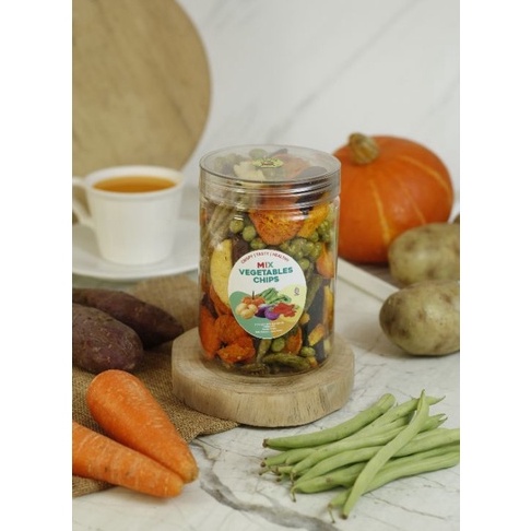 

NEWPRODUCT KERIPIK SAYUR MIX MIX VEGETABLES CHIPS keripik Diet Cemilan Sehat Premium Quality UK 75 ml 1 ml