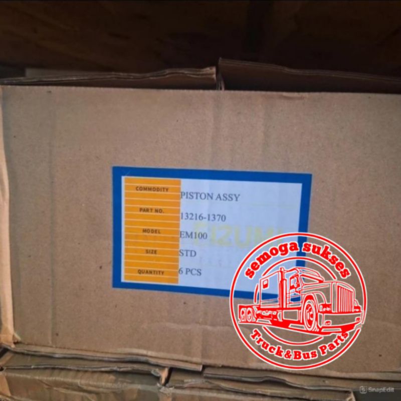 Piston Assy HINO EM100 FMJ IZUMI 13216-1370