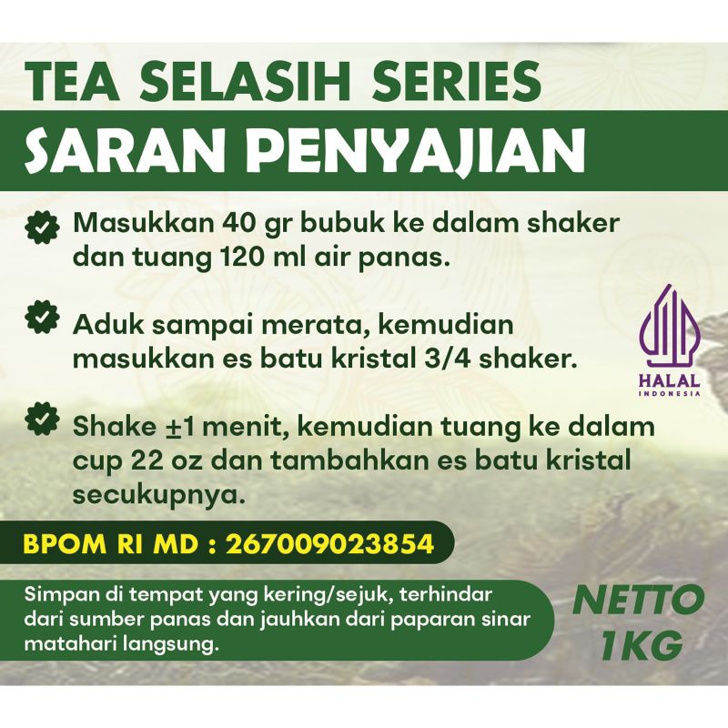 

RB Bubuk Jasmine Tea Topping Selasih 1kg