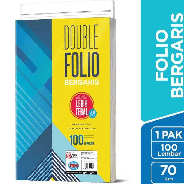 

HJ6 Kes Double Folio Bergaris Sidu Isi 1 Lembar 1pk
