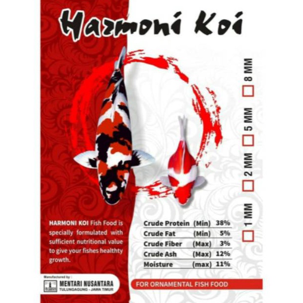 KODE Y18D Pakan Ikan Koi Harmoni Growth  Color 1Kg