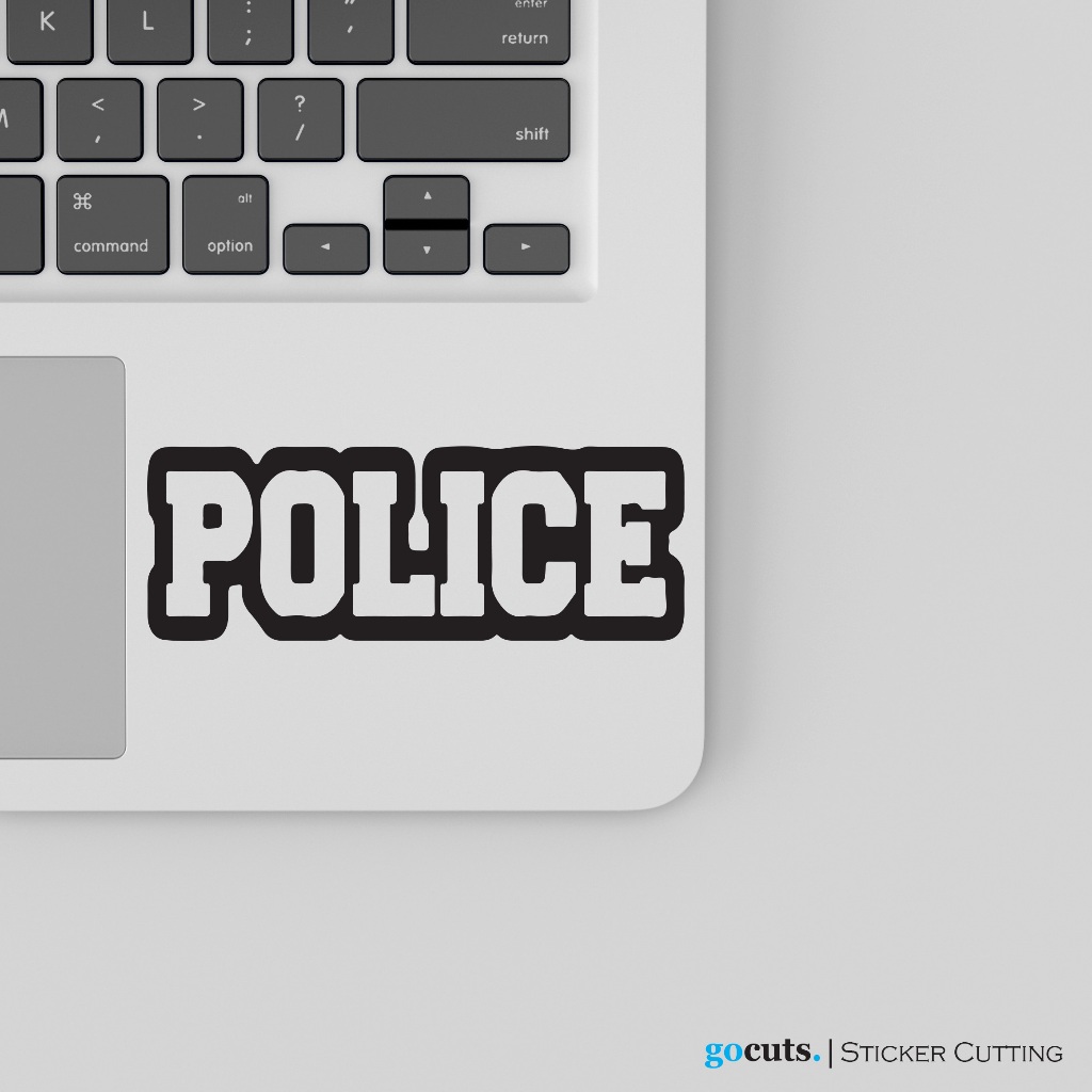 

Stiker Laptop POLICE Cutting Sticker Custom