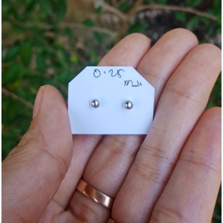 KODE W69J Anting Tindik Emas Putih Asli Anting Tindik Bayi Emas Asli Anting Tindik Simple Anting Ter