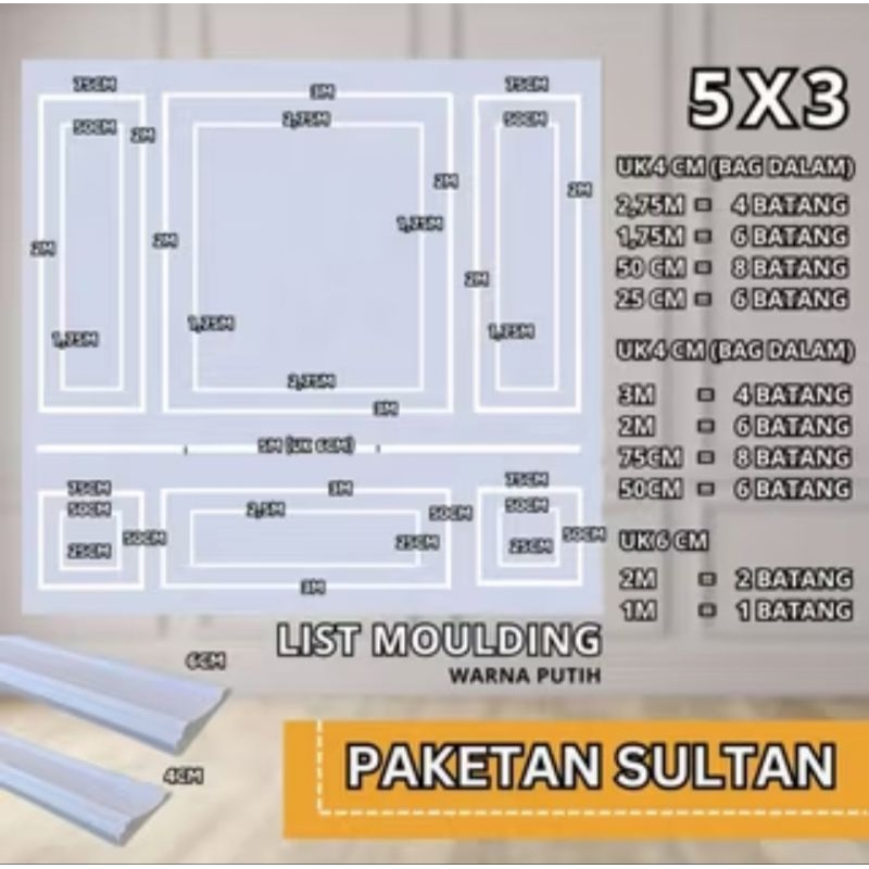 wall moulding /hiasan dinding