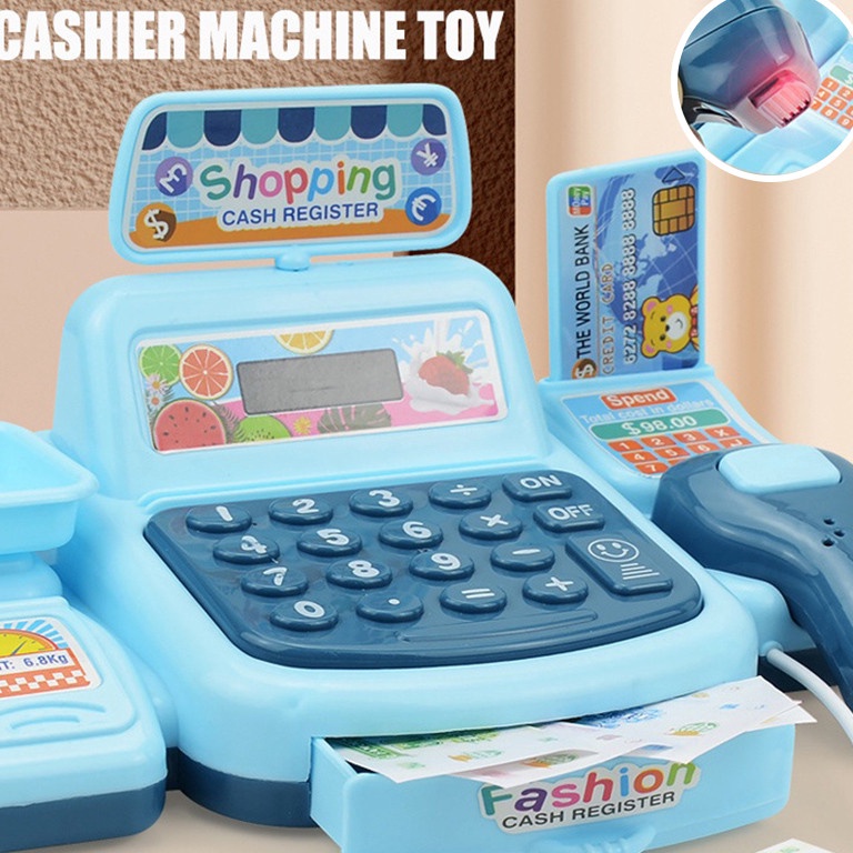 Promo Terlaris Kasir Simulasi Mainan Mesin Kasir Belanja Mainan Cashier Machine Toys Mainan Edukasi 