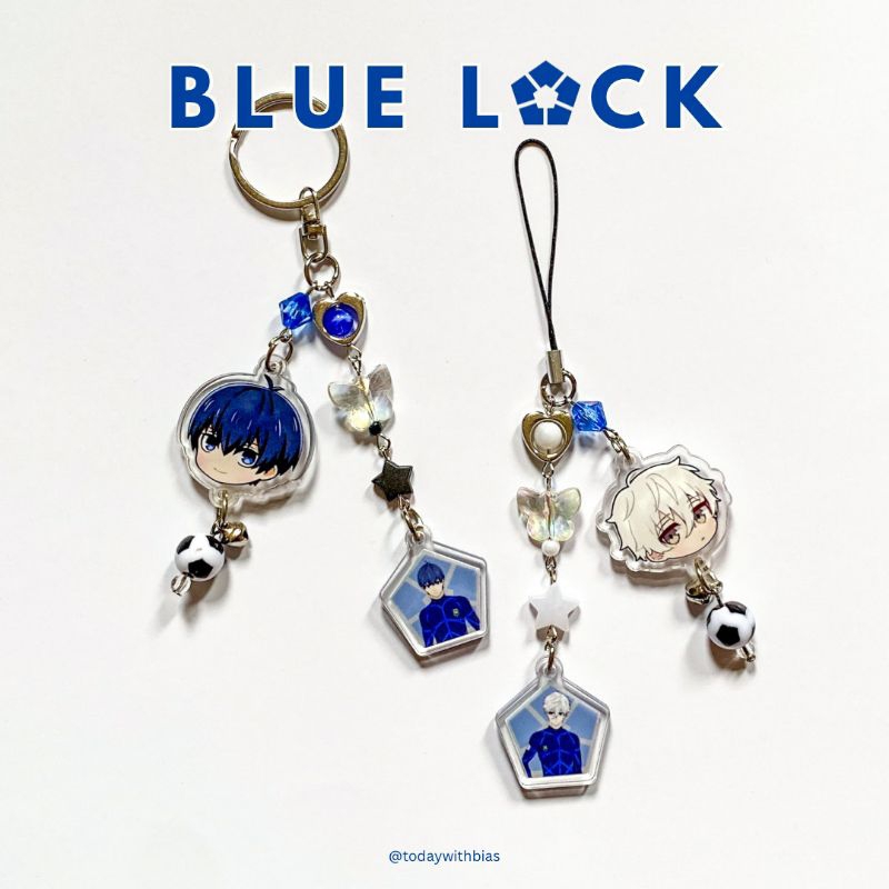 Blue Lock - Keychain phone strap | Gantungan HP Anime manik