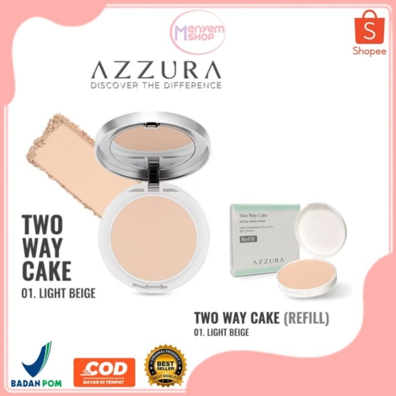 AZZURA Paket Bundling Two Way Cake | Paket Azzura Bundling Two Way Cake + Reffil Two Way Cake