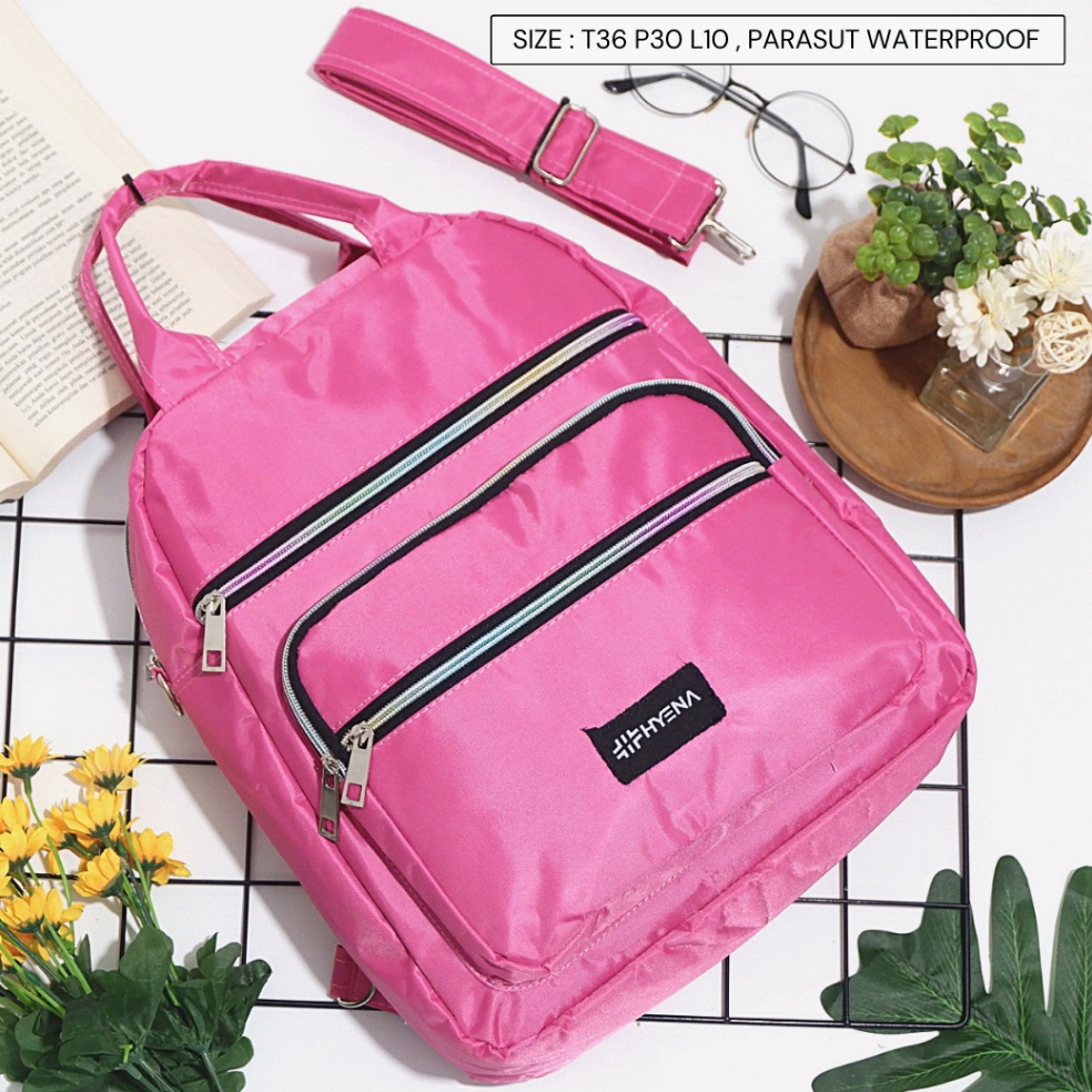 Super Meriah Tas Ransel 3 in 1 Ada 2 Tali Bisa Ransel Bisa Slempang Muat Leptop 14 in Cocok Buat Ker