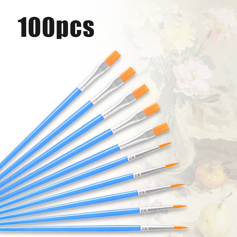 

KODE M2D 1pcs Kuas Lukis Bulu Nilon Cat AirPointed Dan Flat Set Kuas Lukis LengkapArtist Paint Brush