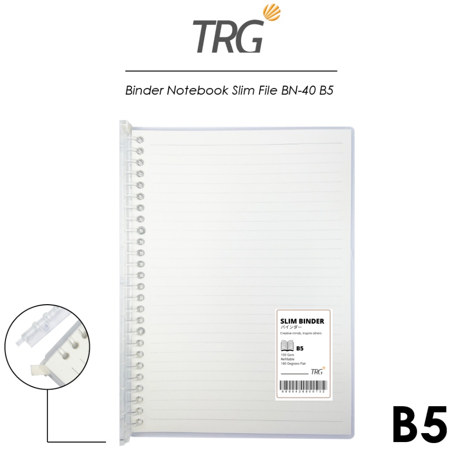 

KF7 TRG Slim File Binder Note BN4B5 Buku Tulis Catatan Notebook Transparan TRG