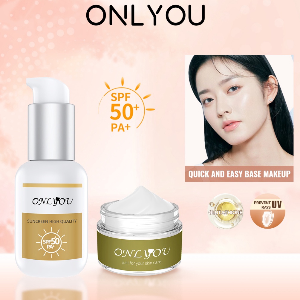 Ready ONLYOU MAKEUP 2PCS PAKET  ONLYOU Whitening moisturizer glowing cream  ONLYOU Menyegarkan Sunsc