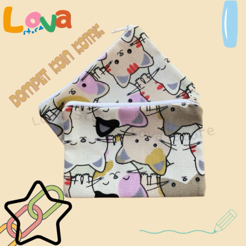 Lova - Dompet Koin Kucing Dompet Lucu Korean Style Desain kekinian Lucu poch kartu Murah