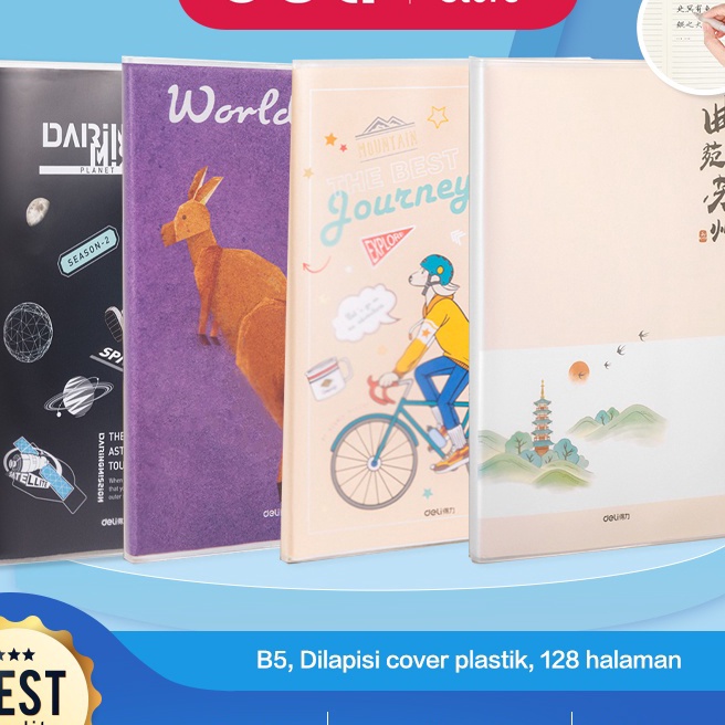 

Terbaru Deli PVC Cover Notebook Buku Catatan Agenda B5 Cover Plastik Lucu T16XX